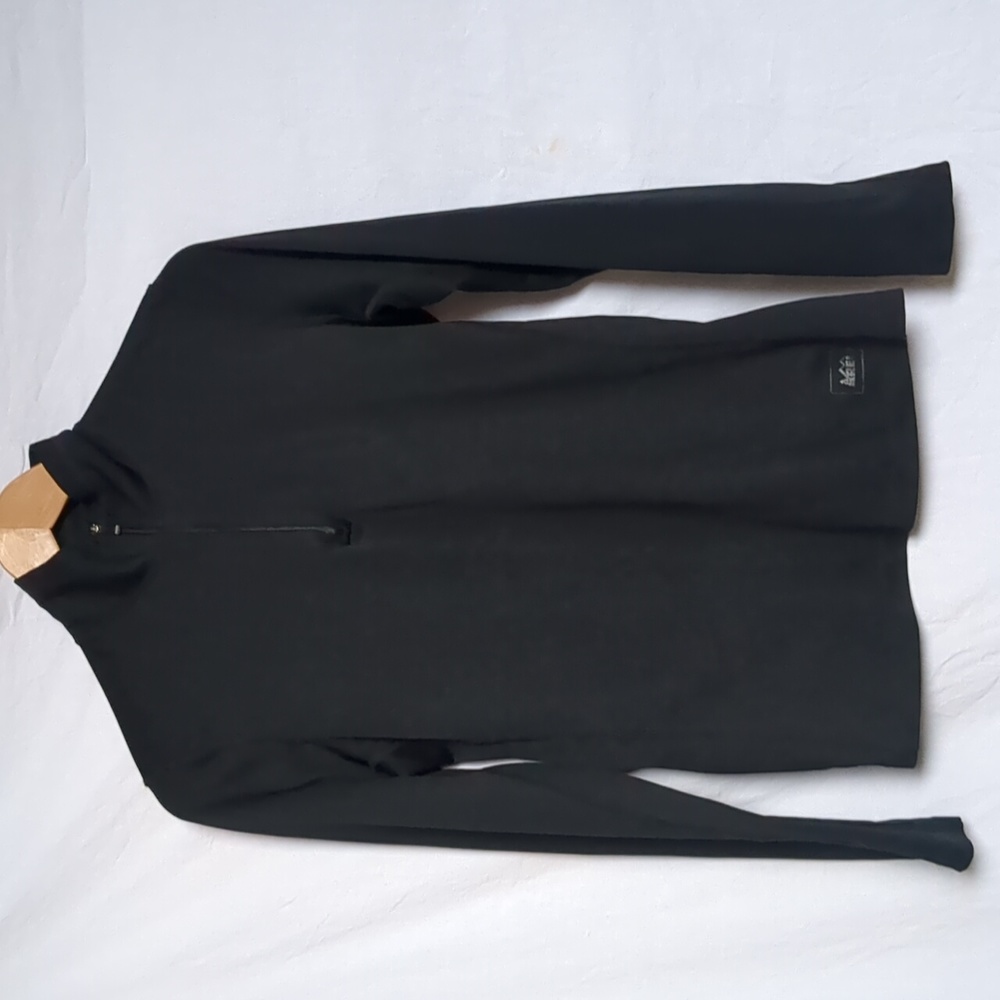REI fleece black Microfleece quarter zip front top sweater small